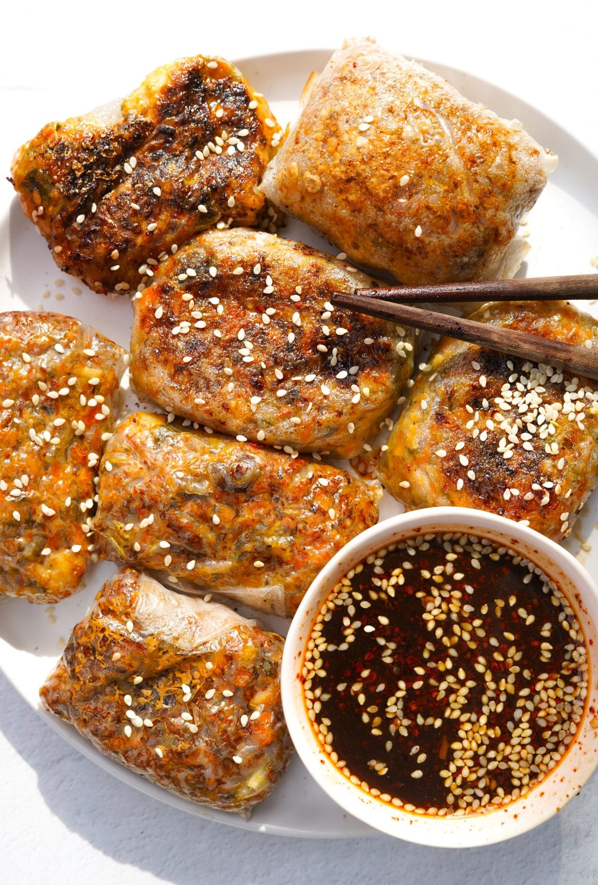 zero-waste rice paper dumplings