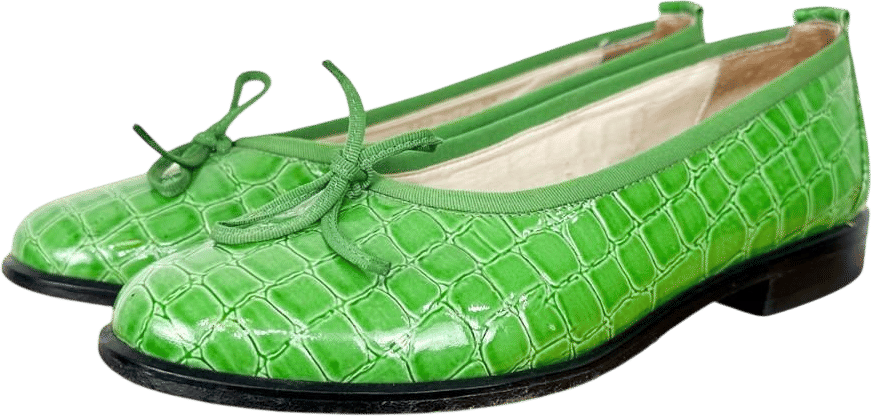 Franco Sarto Croc Embossed Leather Flats
