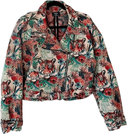 Wild Soul Tiger Jacquard Moto Jacket