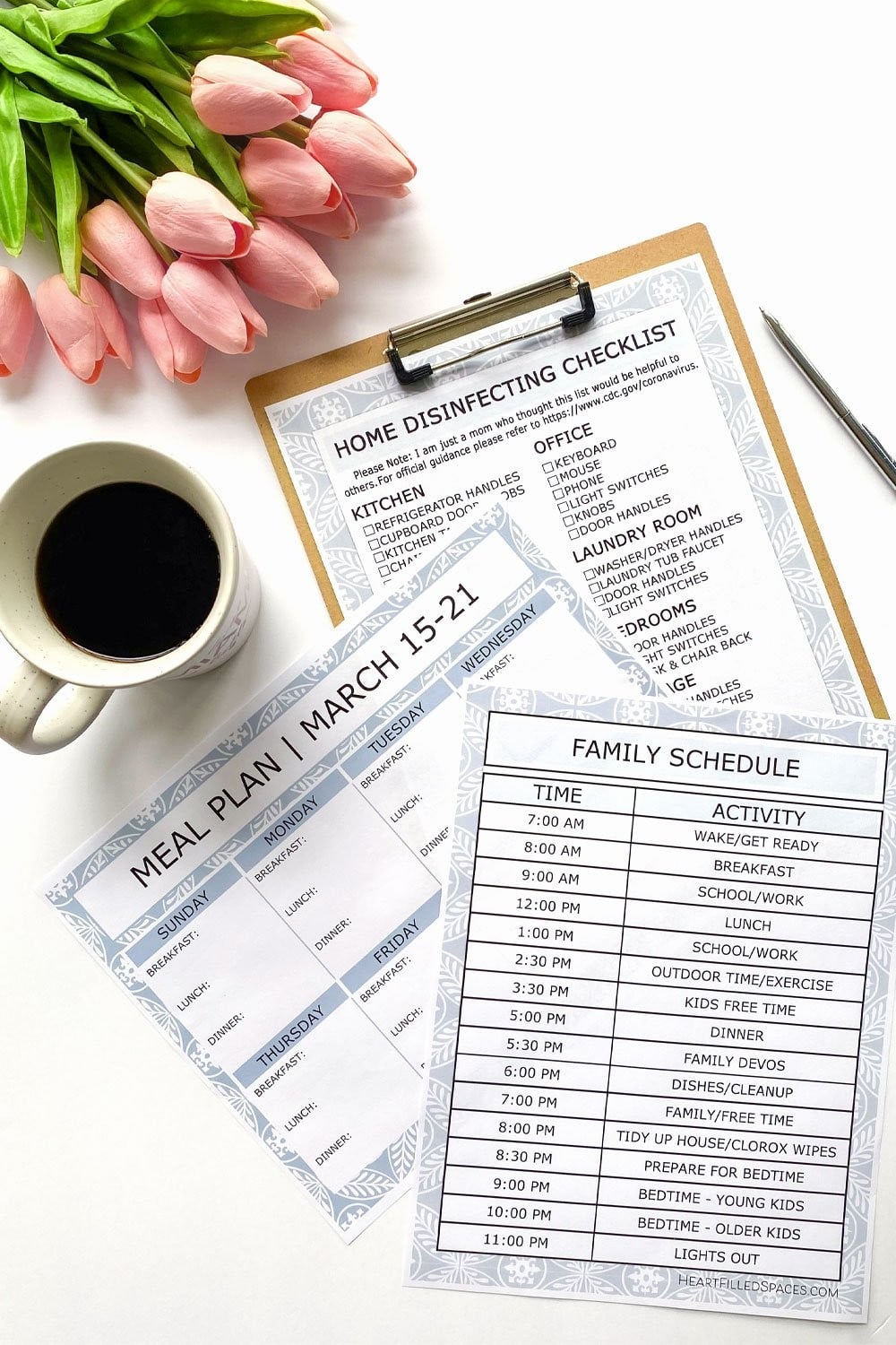 Meal/cleaning schedules