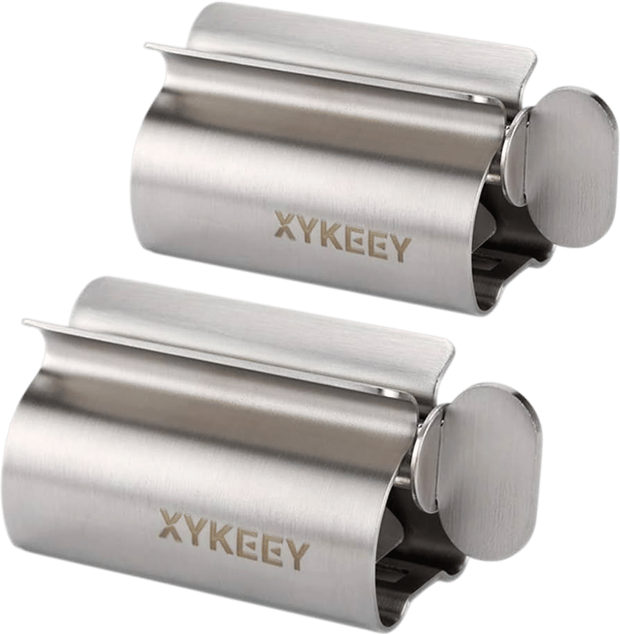 XYKEEY Set of 2 Toothpaste Squeezer Rollers (Stainless Steel)