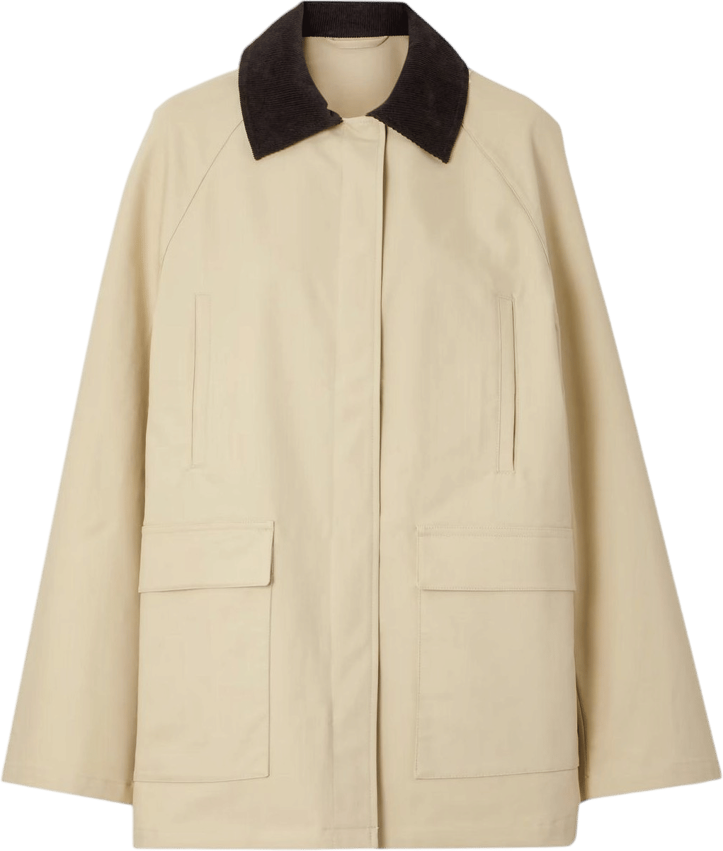 TOTEME | Corduroy-Trimmed Coated-Canvas Jacket
