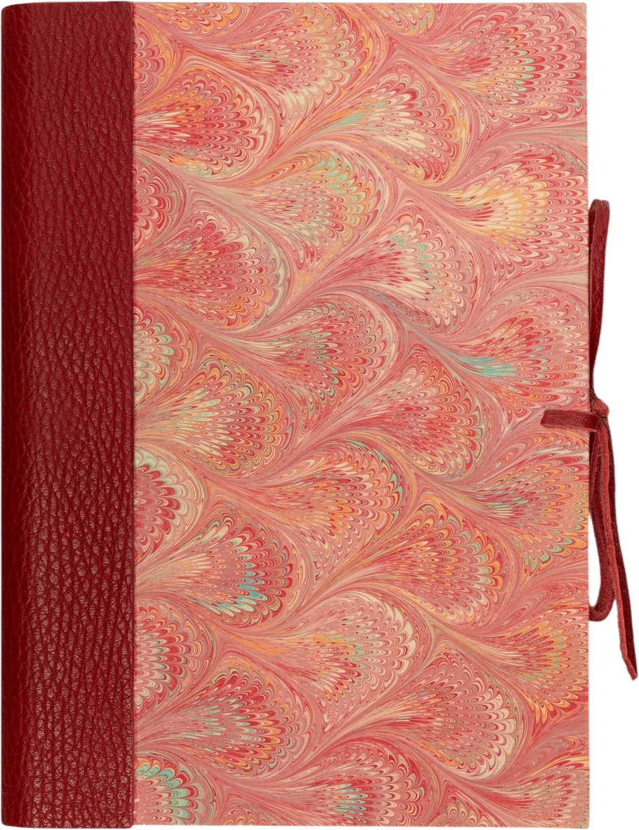 Hand-Marbled Leather Bound Notebook