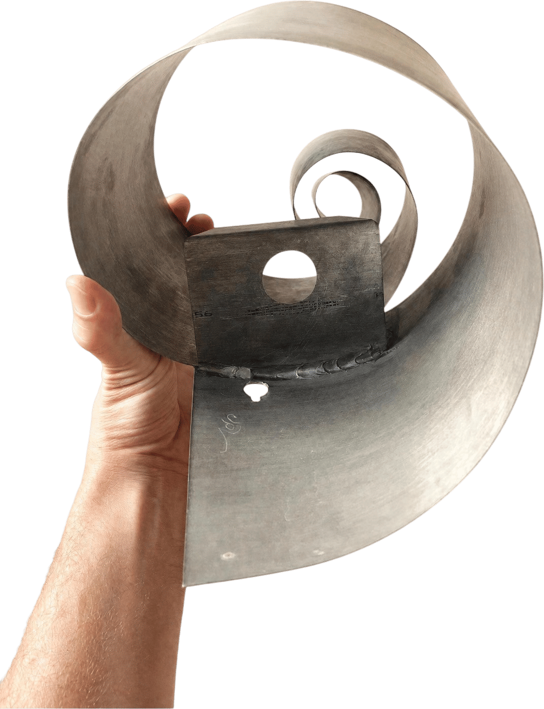Abstract Steel Wall Light (Signed One-off From the South of France)