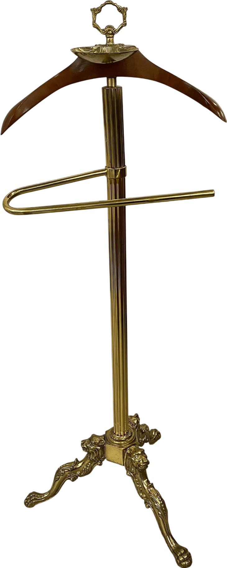 Ornate Metal Valet Stand with Lion Feet
