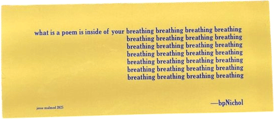 bpNichol Breathing Bumper Sticker