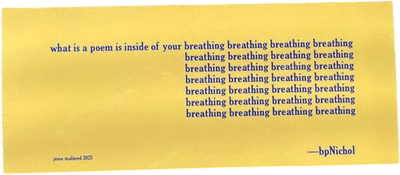 bpNichol Breathing Bumper Sticker