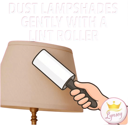Use a lint roller to dust lampshades