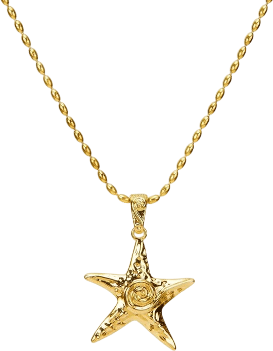 Gold Starfish Necklace