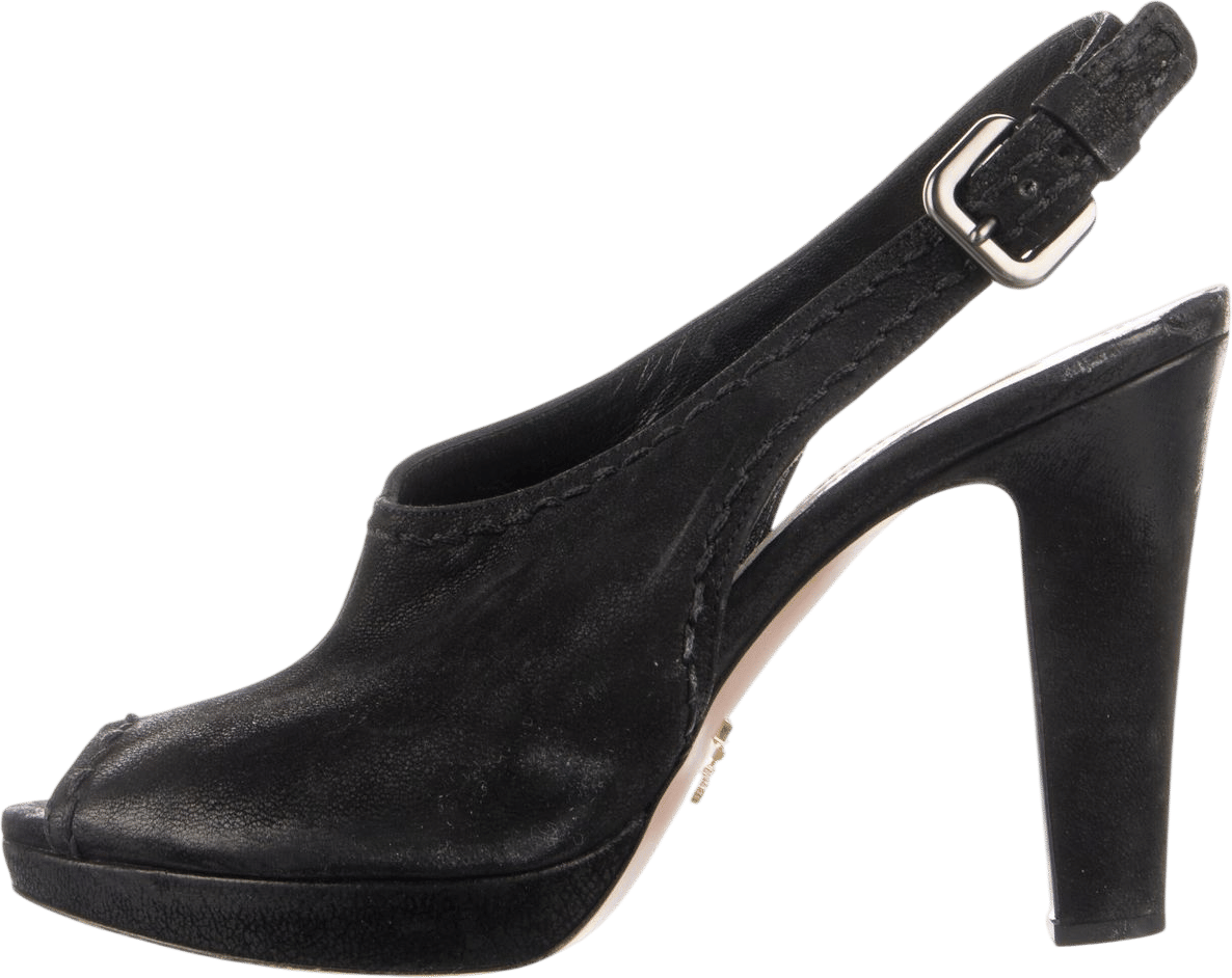 Suede Slingback Pumps