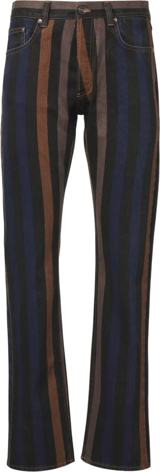 Striped Straight Jeans