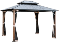 Building a gazebo with your best friend at midnight with no tools in the rain