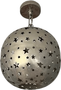 Silver Star Cutout Pendant Light