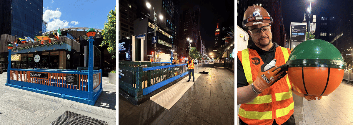 Knicks-Painted Subway Station