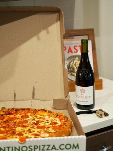 Drinking Cheap French Wine With Pizza