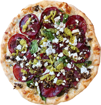 Bresaola and Feta Pizza with Olives Recipe