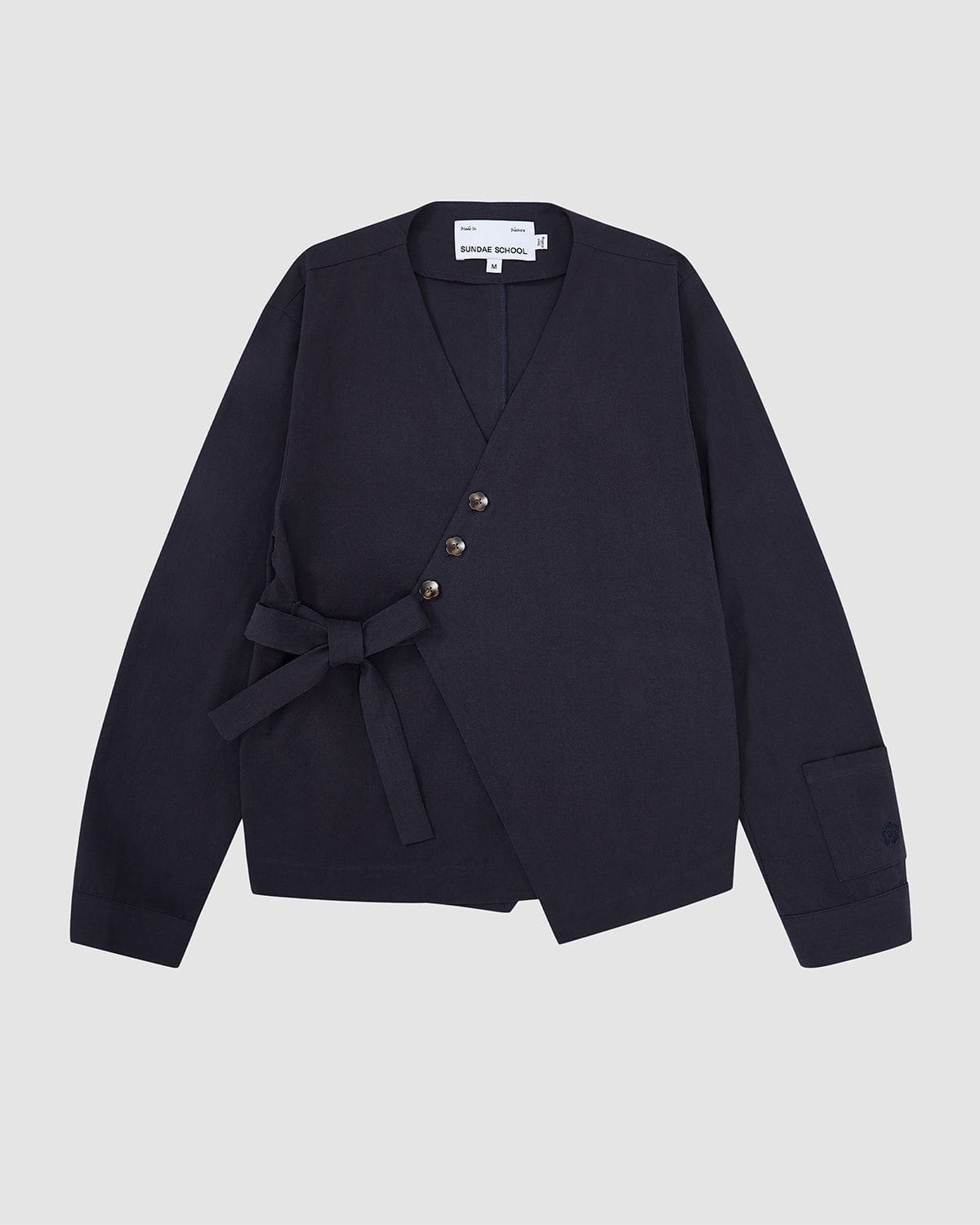 sundae school | navy hanbok tie blazer