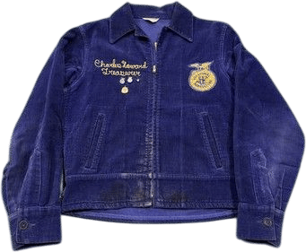 Vintage 1950s FFA Treasurer Kansas Corduroy Jacket
