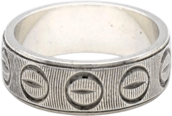 70s Italy 925 Screw Heads Textured Band, Edgy Vintage Size 5.75 Sterling Silver Industrial Ring - Etsy