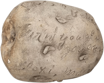 George E. Ohr inscribed potato