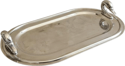 1960s French Chrome Swan Handle Tray