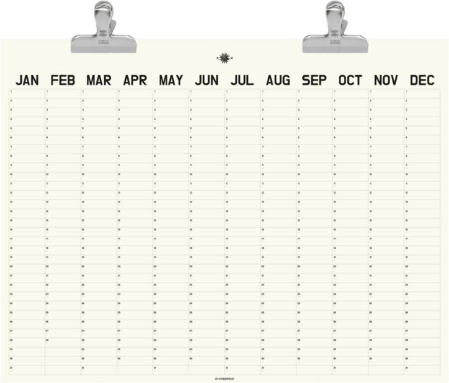 Sønderhaus Yearly Calendar