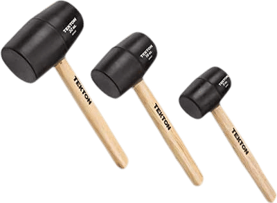 TEKTON Wood Handle Rubber Mallet Set, 3-Piece (30508)