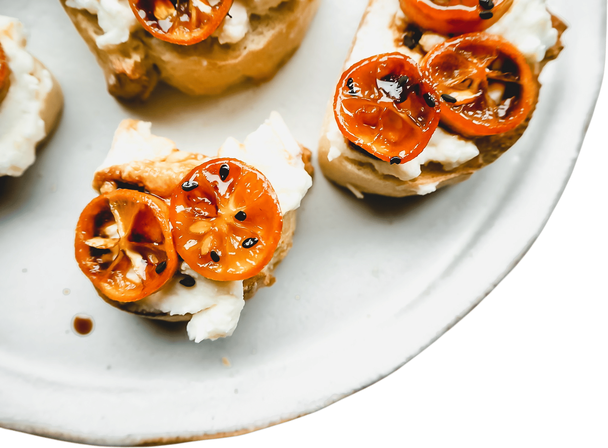Balsamic Loquat Ricotta Toasts