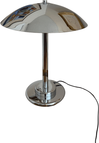 Vintage Chrome Saucer Lamp