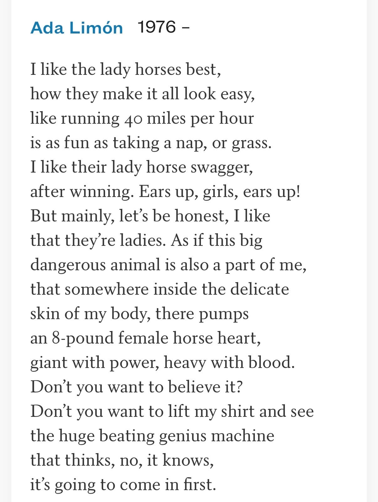 How to Triumph Like a Girl By Ada Limón