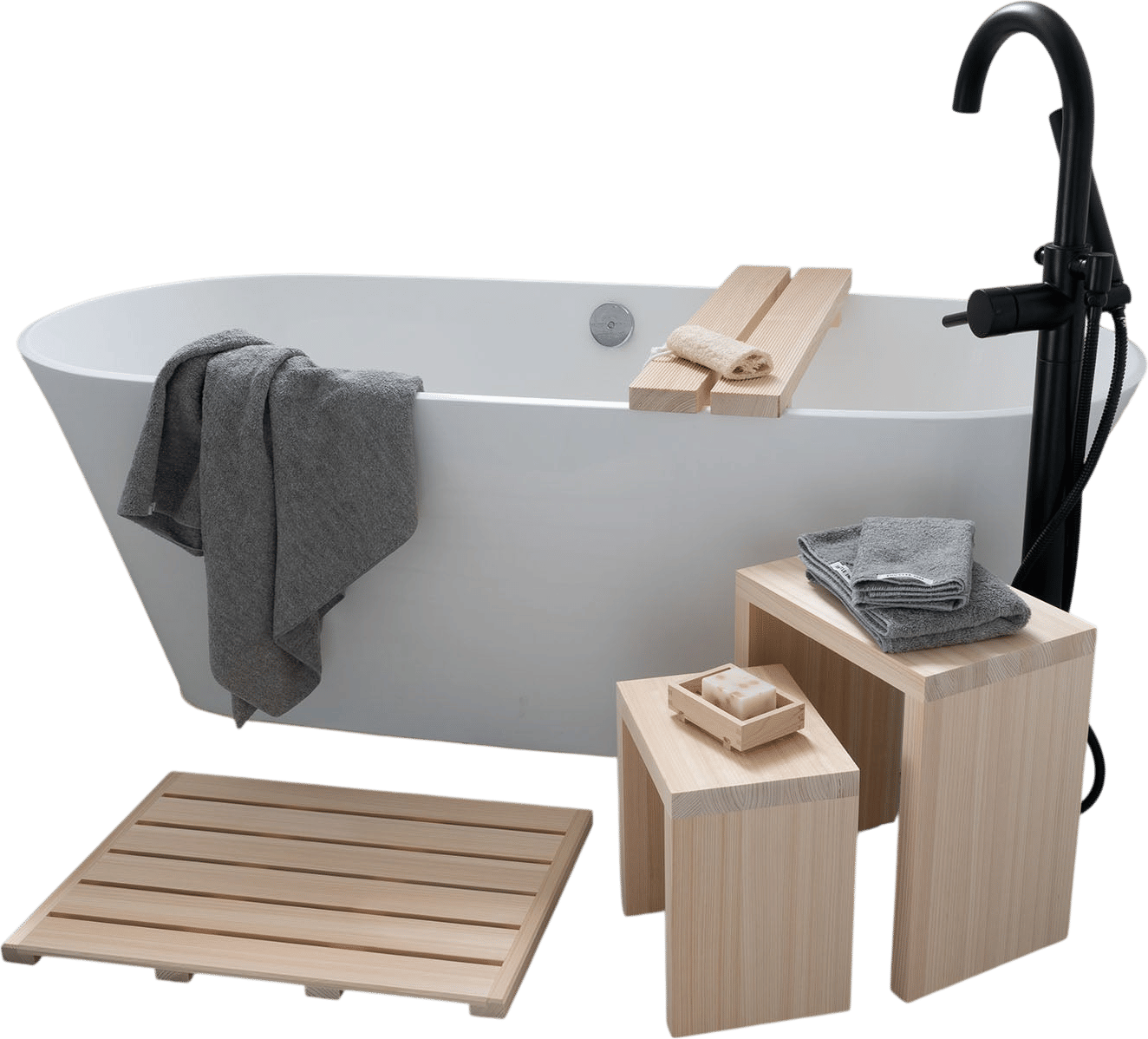 Hinoki Bath Stool (JINEN)