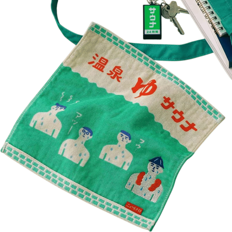 Japanese Retro Hot Spring Hand Towel