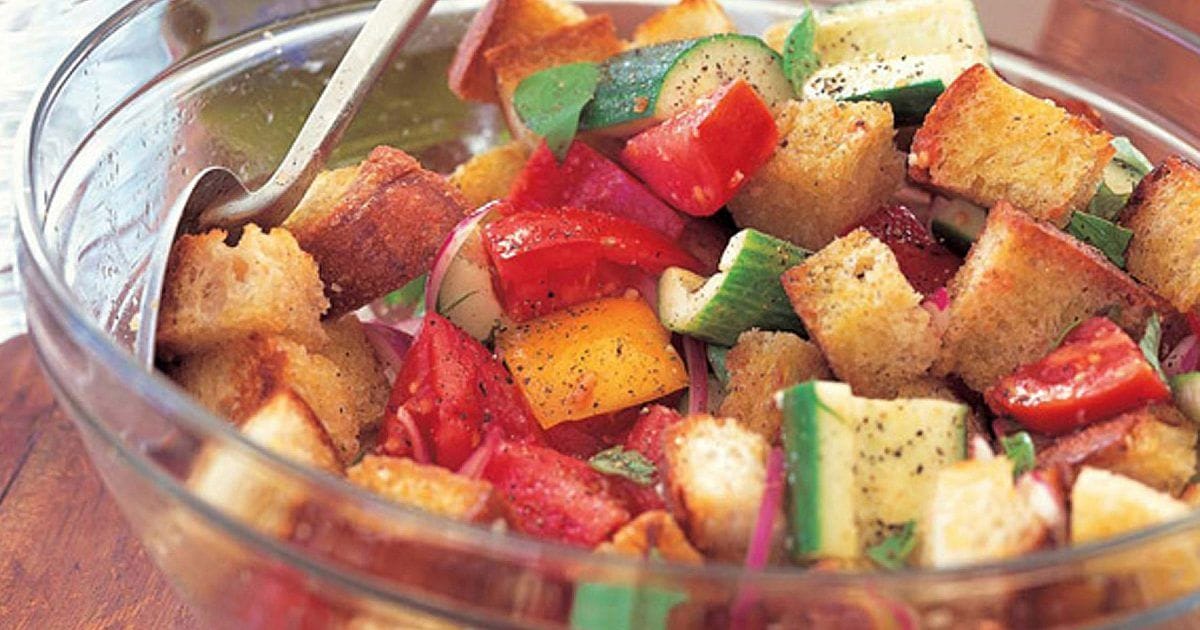 Barefoot Contessa's Panzanella when the tomatoes are popping!