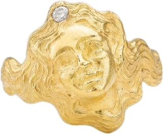Small Heavens Face Ring