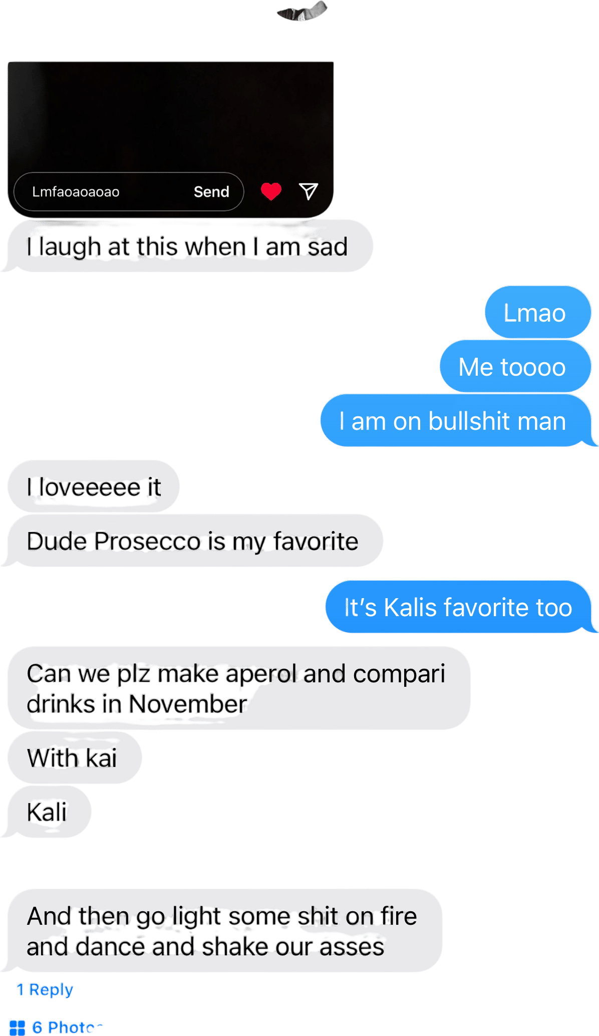 Send me texts suggesting very specific activities for us to do