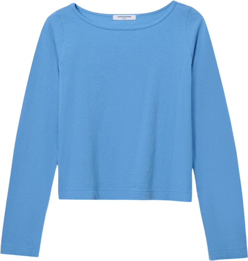 a cropped (just a smidge) boat neck with loooong sleeves
