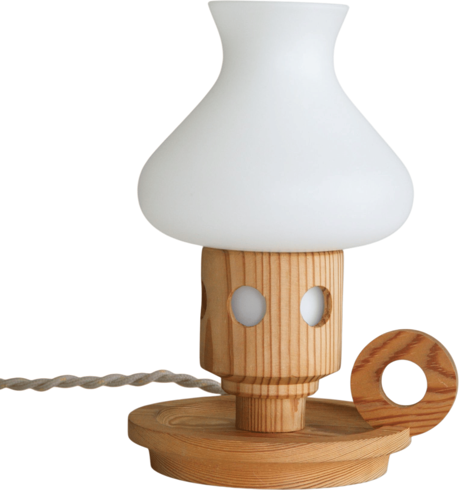 Petite Swedish Pine Table Lamp (Erik Höglund)