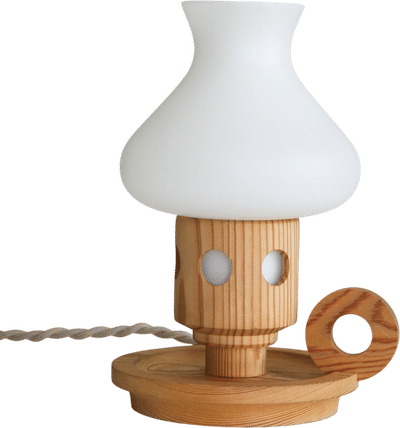 Petite Swedish Pine Table Lamp