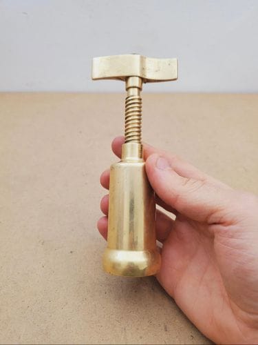Vintage Italian Brass Corkscrew