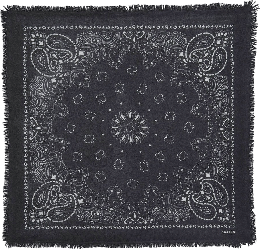 Petit Bandana Cachemire Noir (Kujten)