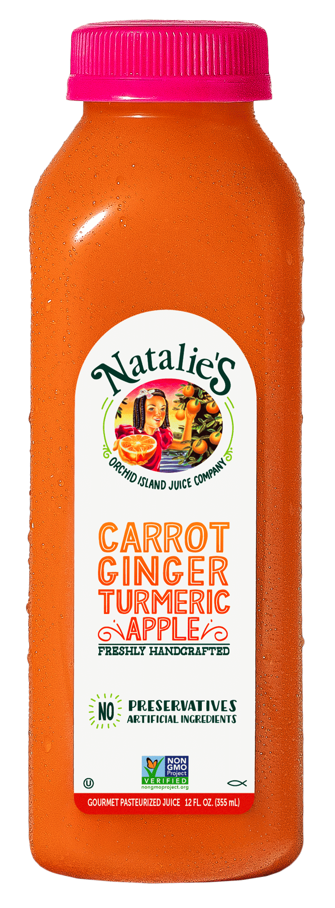 Natalie’s Carrot Ginger Tumeric Apple juice