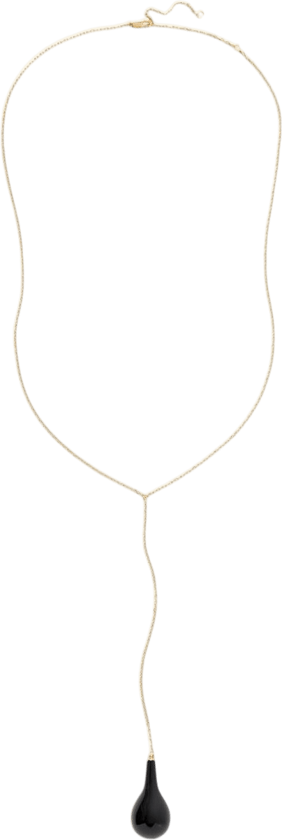 Gold-Plated, Onyx and Swarovski Crystal Necklace