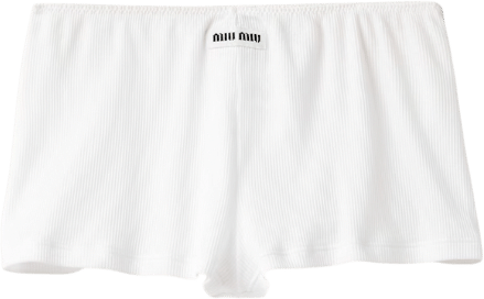 Ribbed knit boxer shorts