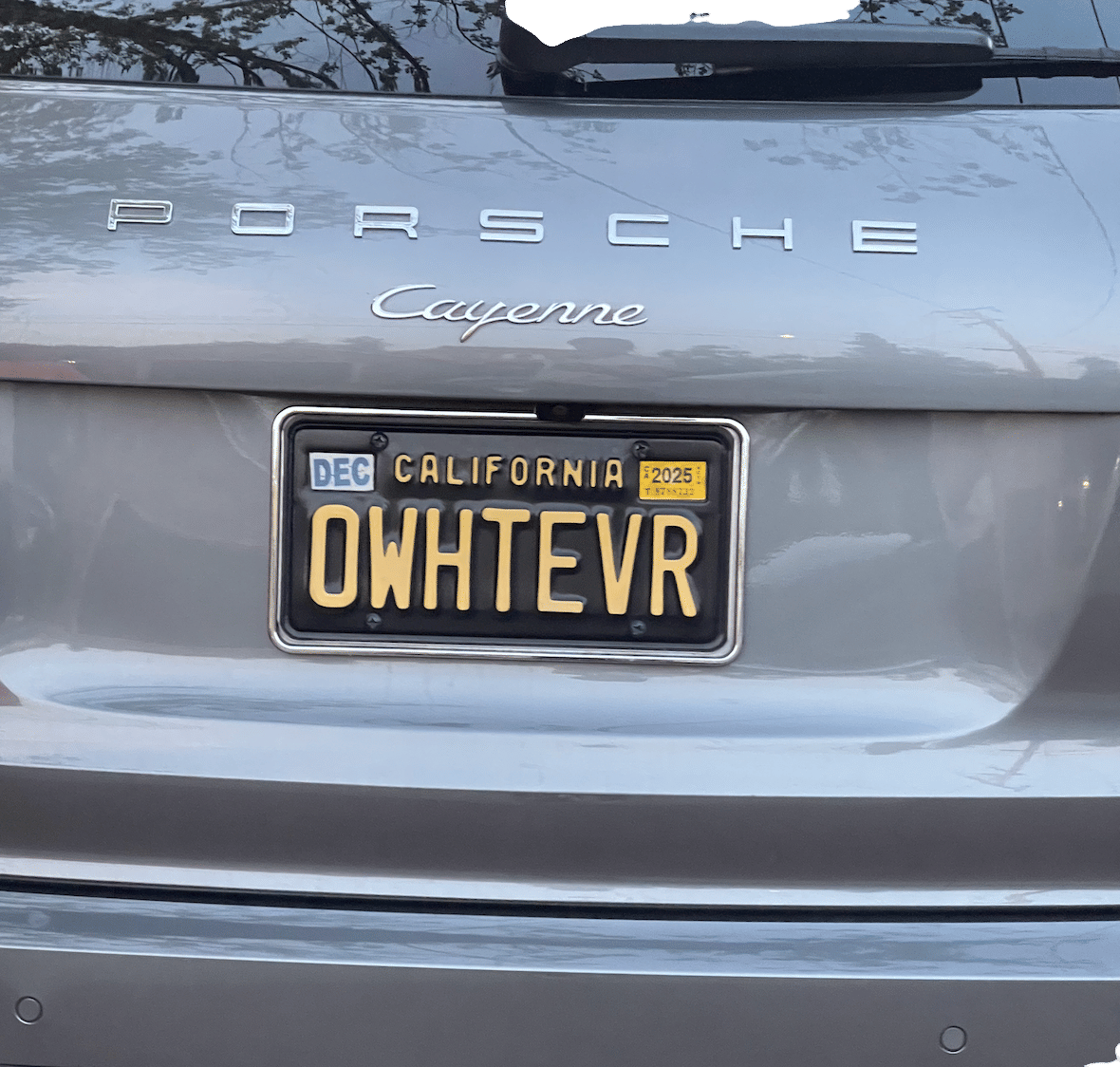 Vanity Plates: OWHTEVR
