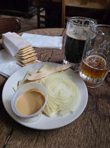 British-Style Cheese and Onion Sandwich