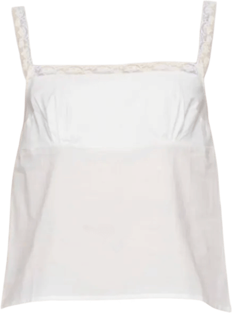White Lace-Trim Camisole
