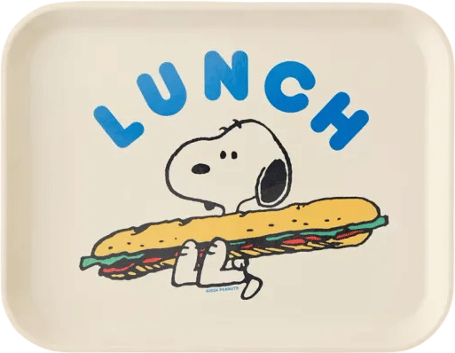 Three Potato Four Peanuts Snoopy Lunch Tray