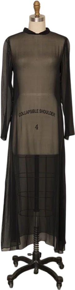 Sheer Black Silk Dress