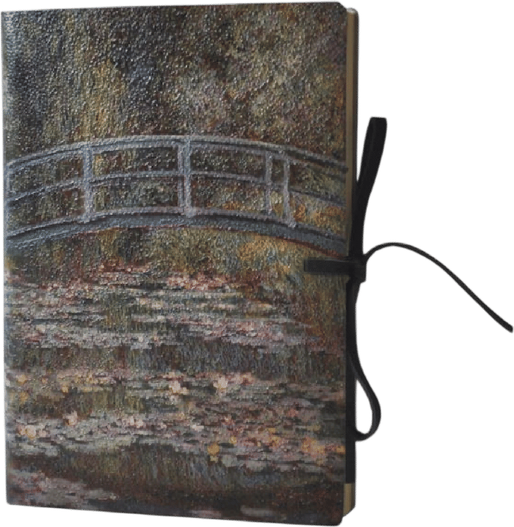 Monet Bridge Leather Journal with Suede Tie