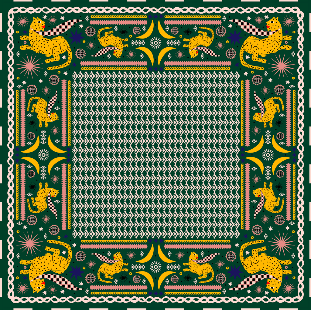 Mur by Ayca Cheetah No.3 Silk Scarf